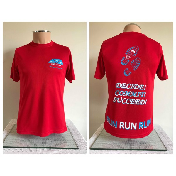 MOTIVATIONAL T-shirt Red SHORT SLEEVES - UNISEX (Children's sizes £10)